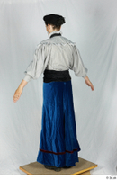  Photos Woman in Historical Dress 30 20th century Historical dress a poses white blue and dress whole body 0004.jpg